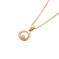 近全新ChopardHappy Diamonds Icon 18K 玫瑰金鑽石項鍊，18K 玫瑰金與 750K 白金材質 (1313) [二手]