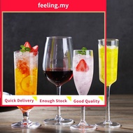 ◇FEELING◇Plastic Transparent Unbreakable Silicone Plastic Wine Glass Cups Bar Home Goblet