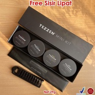 Tezzen Mini Kit Alpha Bravo Charlie Delta Mini Travel Size Clay Pomade