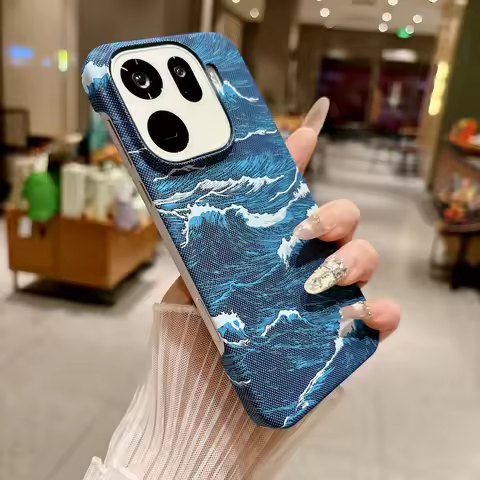 Kevlar wave texture ultra-thin half pack magnetic phone case for OPPO Find X9 Find X9 Pro protective