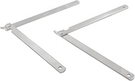 Aracombie 2 Packs Lid Support Hinge Soft Close, Rotatable Folding Lid Stay Hinge Heavy Duty,Stainless Steel Lid Support Bracket for Drop Front Desk Cupboard Cabinet