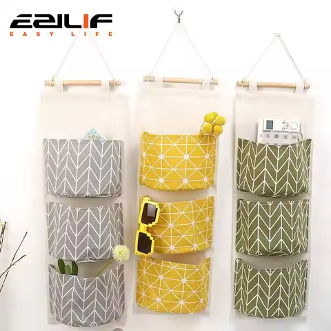 Pockets Hanging Organizers Waterproof Hanging Storage Bag Wall Mounted Closet Organizer Bear Flaming