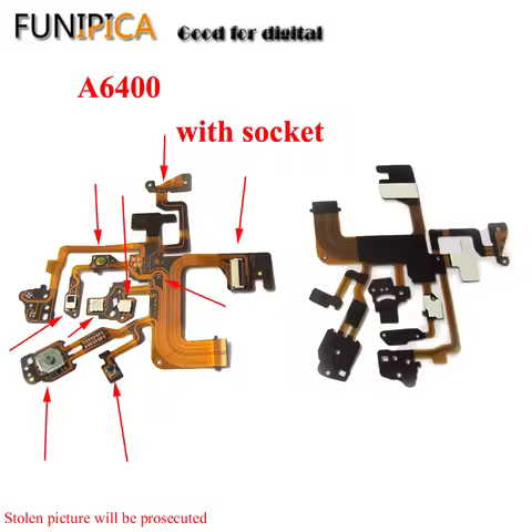New Original for Sony A6400 Top Cover Shutter ButtonFlex Flat Cable with IC （not all） Camera Repair 