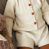 Kekeyo baby Set clothes knit Bumblee cream gray 3m 6m 9m 12m 18m 2y 4y baby boy clothes suit