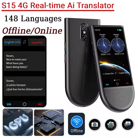 S15 4G Portable AI Translator 148 Languages AI Voice Translator Real-time Ai Voice Photo Translator 