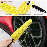 MOLANDOGO Car Wheel Rim Scrubber Cleaner Brush Microfiber Premium Wheels Wash Brush Non-Slip soft Ha