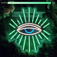<EX SHOP> Evil Eyes LED Bright Green Eye ป้ายนีออนสําหรับตกแต่ง GAMING ป้ายนีออนสําหรับห้องเด็กวันเก