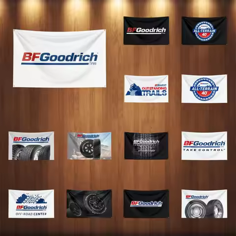 3x5ft B-BFgoodrich Tiress Auto Parts Flag Room Decor Flag Outdoor Decorations Flags for Rooms