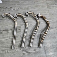 Titanium exhaust manifold mounted on Exciter 2010, Ex135, Ex150, Ex155 - motorcycle exhaust