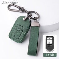 Alcantara Suede Leather Car Remote Key Case Cover for Honda Civic Accord Vezel Fit CRV HRV Crz Hrv Polit Jazz Jade Accessories