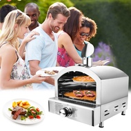 2 In 1เตาอบพิซซ่าด้วยก๊าซกลางแจ้งโพรเพนพิซซ่าเตาอบสแตนเลสแบบพกพา Gas Fired เครื่องทำพิซซ่าสำหรับ Gar