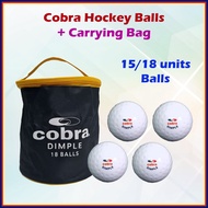Cobra Dimple Superior Quality Polyvinyl Hockey Ball Bola Hoki + Carrying Bag