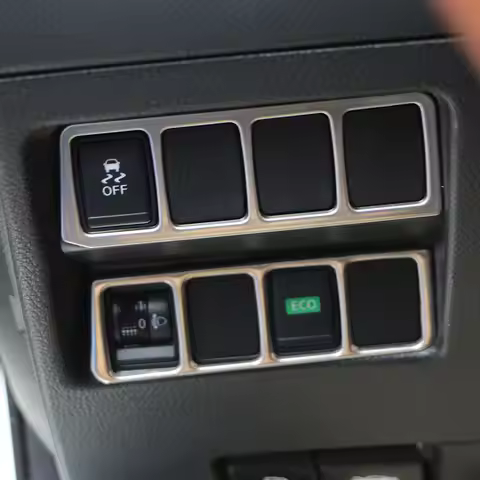 Car Fog Lamps Eco Adjust Switch Control Knob Cover Trim Sticker for Nissan X-TRAIL Xtrail Rogue T32 