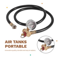 Air Tank Valve Accessory with Gauge Air Tank Repair Kit Come with 2 Inch Pressure Gauge with 1/8 Inc
