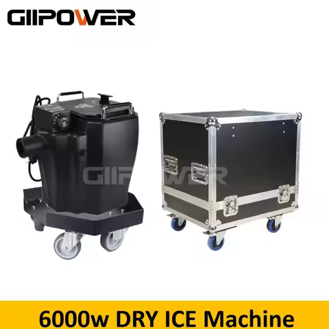6000w Dry Ice Machine and 3500w Dry Ice Fog Machine Low Lying Smoke Machine Nozzle Skate Flightcase 