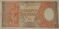 Uang lama Bank Indonesia 100rp tahun 1964