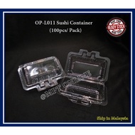 OP-L011 Plastic Clear Container SUSHI Box / Bekas Sushi / Bekas Tapai Pulut (±100pcs)