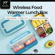 Wireless Electric Lunch Box Heating Stainless Steel Food Warmer USB Car Rechargeable Bento Portable 