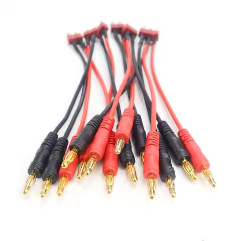 Charge Lead to 4.0mm Banana Plugs Charge Cable Silicone Wire 16AWG For Lipo Battery 15CM T Plug