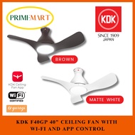 KDK F40GP CEILING FAN WITH WI-FI AND APP CONTROL + 2 YEARS WARRANTY