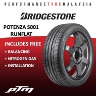 17 18 19 inch Bridgestone POTENZA S001 Run Flat RFT TYRE TAYAR (FREE INSTALLATION/DELIVERY)