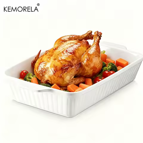Ceramic Baking Dish, Available in 3 Sizes Lasagna Pan Deep for Oven, with Handles, Oven Safe and Dur