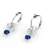 Bông tai khuyên tai hoa tai nữ bạc cao cấp 925 nơ xinh lấp lánh BẠC HIỂU MINH HT136