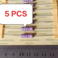 UNGU 5 PCS PURPLE 4K7 3W 5% copper feet resistor 4.7 k 3 watt 4.7 kilo ohm 3 w 3watt 5 percent 4k7 3