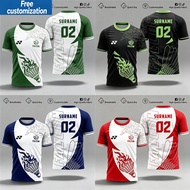 Falcon Badminton Jersey Quick Dry Breathable High Quality Fabric Full Sublimation Training Uniform C