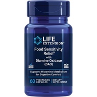 Life Extension Food Sensitivity Relief with Diamine Oxidase (DAO), Occasional Gas, Digestive Comfort