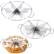 2Set of Cake Slicers and Markers Round Shape10.6Inch Diameter Stainless Steel Cake Cutter Slicer Rus