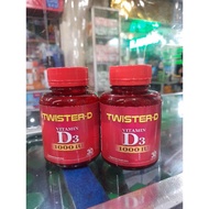 Twister D3 1000IU Vitamin D3 1000IU contains 30 Immune Softgels, ORI Bones