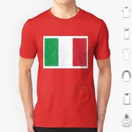 Italy Flag T Shirt Print Cotton Italy Italia Italian Red Green White Patriot Flag