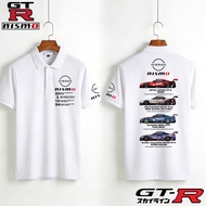 Racing Polo Shirts - Baju Racing Nismo GTR Nissan GTR R35 R32 R34 GTR Nismo Percetakan Polo Unisex C