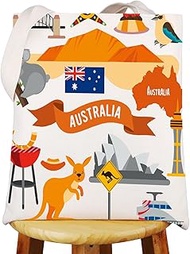 Australia Trip Tote Bag Australia Landmark Theme Gift Australia Sydney Opera Shoulder Bag Australia 