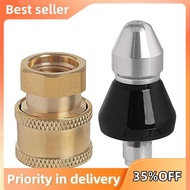 Sewer Cleaning Tool High-Pressure Nozzle, 1/4inch 1 Front 6 Rear Sewer Jetter Nozzle and Pressure Washer Adapter Replacement Parts