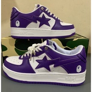 Unisex Low-Top Bape Sta Rubber Shoes Purple