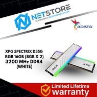ADATA XPG SPECTRIX D35G RGB 8GB X 2 3200 MHz DDR4 RAM - WHITE - AX4U32008G16A-DTWHD35G
