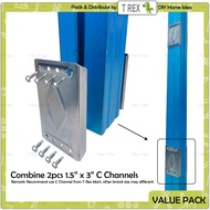 T Rex DIY C Channel Clamp Bracket Besi Zinc Plated + Self Drilling Screws – Pengikat C Channel