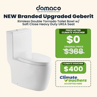 [CLIMATE VOUCHER] NEW Branded Upgraded Geberit Rimless Double Tornado Toilet Bowl w/ Soft Close Heav