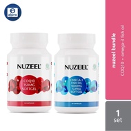 Nuzeel Bundle Set - COQ10 150mg Softgel 30s & Omega 3 Fish Oil 1000mg Supra Softgel 60s | Health Sup