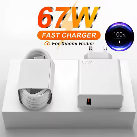 EU Plug 6A 67W Ultra Fast Charger For Xiaomi 10T 11 12 Lite 13T 14 Redmi Note 11T 12T 13 POCO X5 X6 