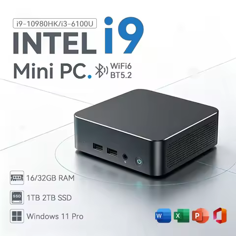 2026 Mini PC Intel Core I9 10980HK I3 6100U Windows 11 Gaming Computer Desktop PC RAM 16GB SSD 1TB W