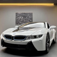 Model car 1:22bnw BMW I8 alloy model sports car metal car children's toys silent light adult collection decoration