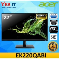 Acer EK220Q 21.5" FHD 75Hz 5ms LED Monitor ( VGA / HDMI )