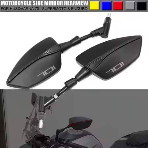 For Husqvarna 701 SUPERMOTO & ENDURO Aluminum CNC Motorcycle Side Mirror rearview Mirrors