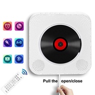 Wall Mounted CD Player Bluetooth Speaker Portable Home Audio Boombox with Remote Control FM Radio