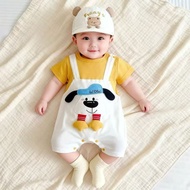 ️ [Cloud Feeling · Baby Shop] ️ 66-90cmA Type Thin Style 0~1 Years Old Baby Summer Jumpsuit Short-Sl