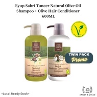 Eyup Sabri Tuncer Natural Olive Oil Shampoo and Olive Hair Conditioner with Perfumed Olive Oil 600ml