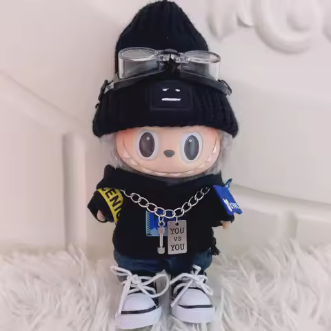 Labubu 17cm Clothes II Idol Dolls Sitting Party The Monster Outfit Accessories Clothing DIY Kids Gif